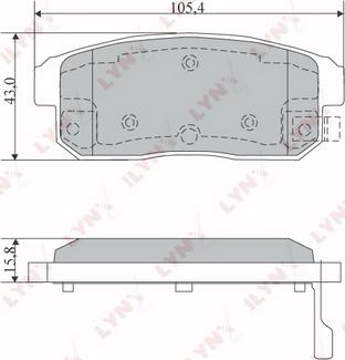 LYNXauto BD-5719 - Kit pastiglie freno, Freno a disco autozon.pro