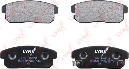 LYNXauto BD-5719 - Kit pastiglie freno, Freno a disco autozon.pro