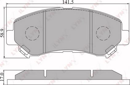 LYNXauto BD-5711 - Kit pastiglie freno, Freno a disco autozon.pro