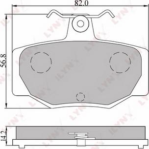 LYNXauto BD-5736 - Kit pastiglie freno, Freno a disco autozon.pro