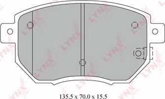 LYNXauto BD-5737 - Kit pastiglie freno, Freno a disco autozon.pro