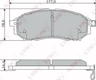 LYNXauto BD-5725 - Kit pastiglie freno, Freno a disco autozon.pro