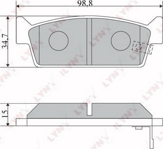 LYNXauto BD-5726 - Kit pastiglie freno, Freno a disco autozon.pro