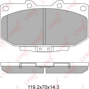 LYNXauto BD-5720 - Kit pastiglie freno, Freno a disco autozon.pro