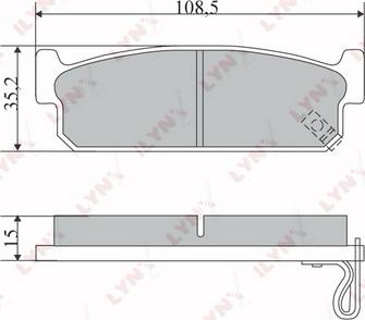 LYNXauto BD-5728 - Kit pastiglie freno, Freno a disco autozon.pro