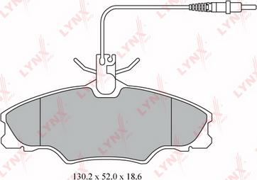 LYNXauto BD-6108 - Kit pastiglie freno, Freno a disco autozon.pro