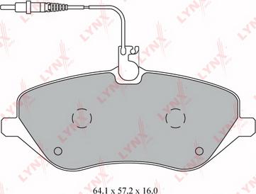 LYNXauto BD-6110 - Kit pastiglie freno, Freno a disco autozon.pro