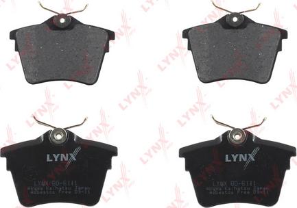 LYNXauto BD-6111 - Kit pastiglie freno, Freno a disco autozon.pro