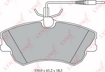 LYNXauto BD-6307 - Kit pastiglie freno, Freno a disco autozon.pro