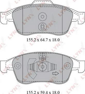 LYNXauto BD-6317 - Kit pastiglie freno, Freno a disco autozon.pro