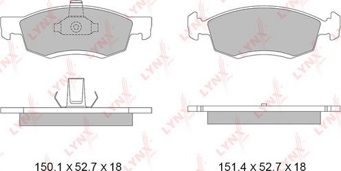 LYNXauto BD-6324 - Kit pastiglie freno, Freno a disco autozon.pro