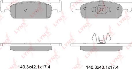 LYNXauto BD-6322 - Kit pastiglie freno, Freno a disco autozon.pro