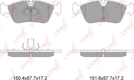 LYNXauto BD-1408 - Kit pastiglie freno, Freno a disco autozon.pro