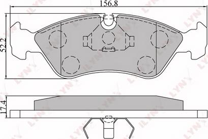 LYNXauto BD-1402 - Kit pastiglie freno, Freno a disco autozon.pro