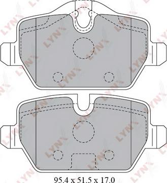 LYNXauto BD-1430 - Kit pastiglie freno, Freno a disco autozon.pro