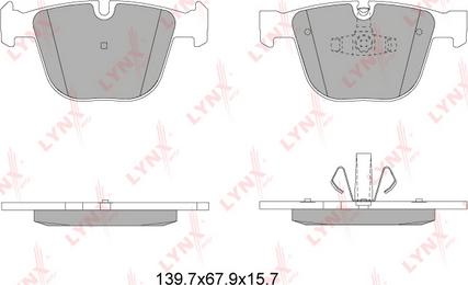 LYNXauto BD-1433 - Kit pastiglie freno, Freno a disco autozon.pro