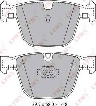 LYNXauto BD-1425 - Kit pastiglie freno, Freno a disco autozon.pro