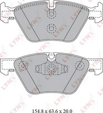 LYNXauto BD-1421 - Kit pastiglie freno, Freno a disco autozon.pro