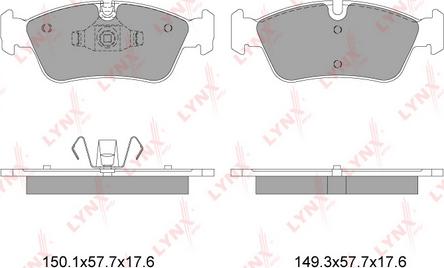 LYNXauto BD-1422 - Kit pastiglie freno, Freno a disco autozon.pro