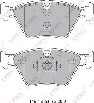 LYNXauto BD-1427 - Kit pastiglie freno, Freno a disco autozon.pro