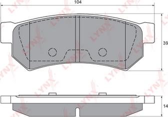 LYNXauto BD-1814 - Kit pastiglie freno, Freno a disco autozon.pro