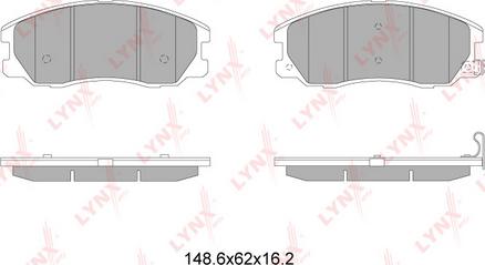 LYNXauto BD-1816 - Kit pastiglie freno, Freno a disco autozon.pro