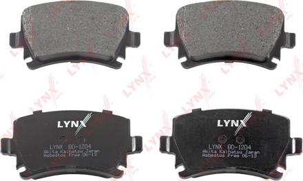 LYNXauto BD-1204 - Kit pastiglie freno, Freno a disco autozon.pro