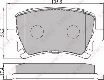 LYNXauto BD-1204 - Kit pastiglie freno, Freno a disco autozon.pro