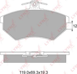 LYNXauto BD-1205 - Kit pastiglie freno, Freno a disco autozon.pro