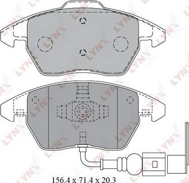 LYNXauto BD-1203 - Kit pastiglie freno, Freno a disco autozon.pro