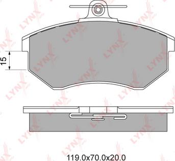 LYNXauto BD-1207 - Kit pastiglie freno, Freno a disco autozon.pro