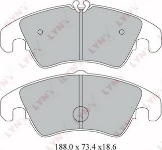 LYNXauto BD-1219 - Kit pastiglie freno, Freno a disco autozon.pro