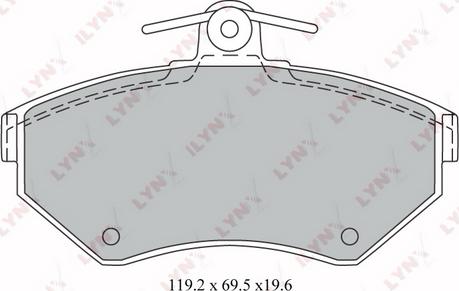 LYNXauto BD-1214 - Kit pastiglie freno, Freno a disco autozon.pro