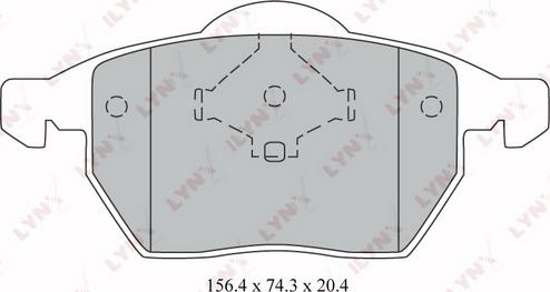 LYNXauto BD-1213 - Kit pastiglie freno, Freno a disco autozon.pro