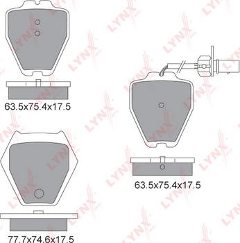 LYNXauto BD-1225 - Kit pastiglie freno, Freno a disco autozon.pro