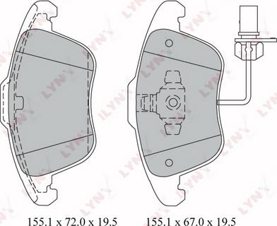 LYNXauto BD-1220 - Kit pastiglie freno, Freno a disco autozon.pro