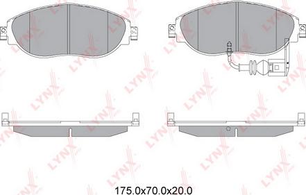 LYNXauto BD-8042 - Kit pastiglie freno, Freno a disco autozon.pro