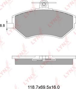 LYNXauto BD-8009 - Kit pastiglie freno, Freno a disco autozon.pro