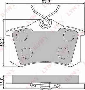 LYNXauto BD-8002 - Kit pastiglie freno, Freno a disco autozon.pro