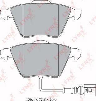 LYNXauto BD-8016 - Kit pastiglie freno, Freno a disco autozon.pro