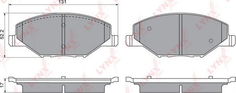 LYNXauto BD-8035 - Kit pastiglie freno, Freno a disco autozon.pro