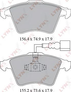 LYNXauto BD-8032 - Kit pastiglie freno, Freno a disco autozon.pro