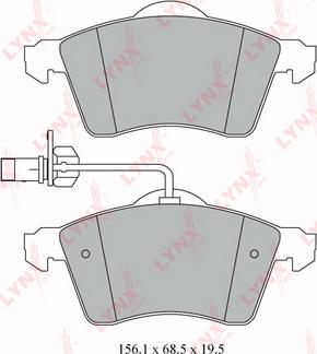 LYNXauto BD-8027 - Kit pastiglie freno, Freno a disco autozon.pro