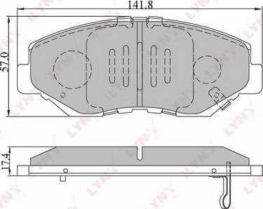 LYNXauto BD-3404 - Kit pastiglie freno, Freno a disco autozon.pro