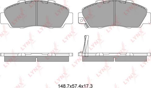 LYNXauto BD-3405 - Kit pastiglie freno, Freno a disco autozon.pro