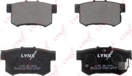 LYNXauto BD-3401 - Kit pastiglie freno, Freno a disco autozon.pro