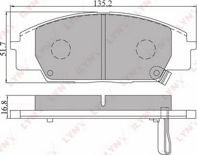 LYNXauto BD-3408 - Kit pastiglie freno, Freno a disco autozon.pro