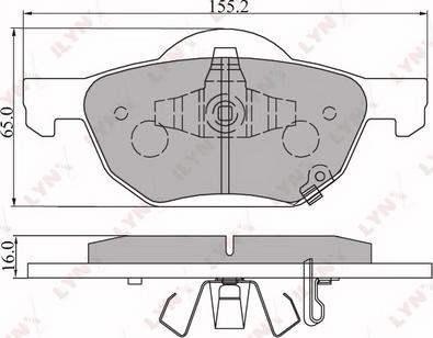 LYNXauto BD-3413 - Kit pastiglie freno, Freno a disco autozon.pro