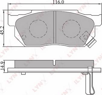 LYNXauto BD-3412 - Kit pastiglie freno, Freno a disco autozon.pro