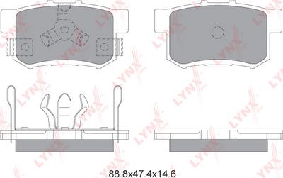 LYNXauto BD-3434 - Kit pastiglie freno, Freno a disco autozon.pro